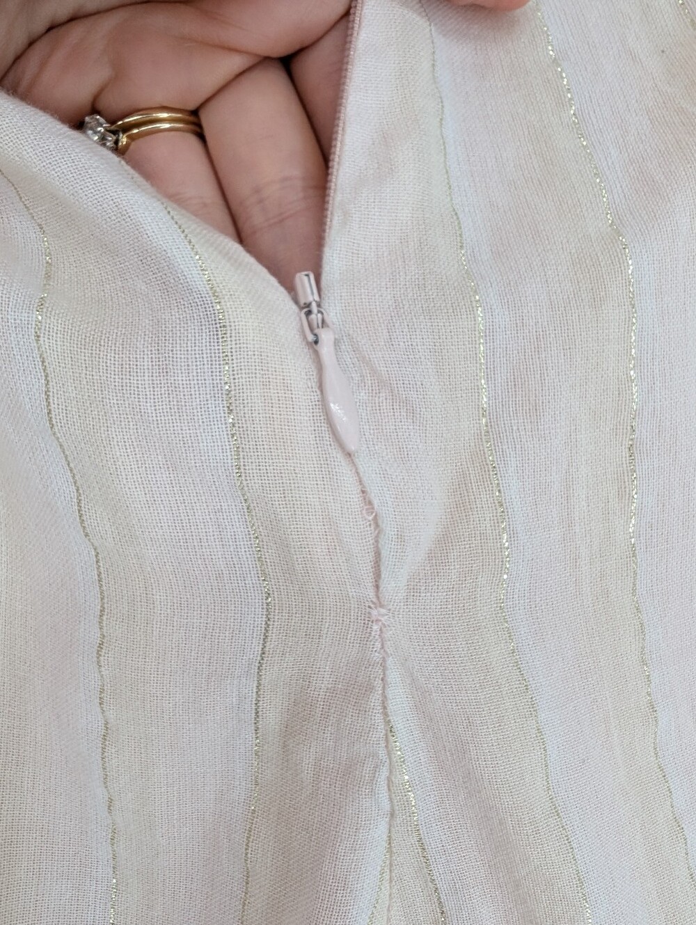 Beach Bunny Ramsey Pants Metallic Stripe Wide Leg Cover Up cotton Swim Small - Picture 8 of 8